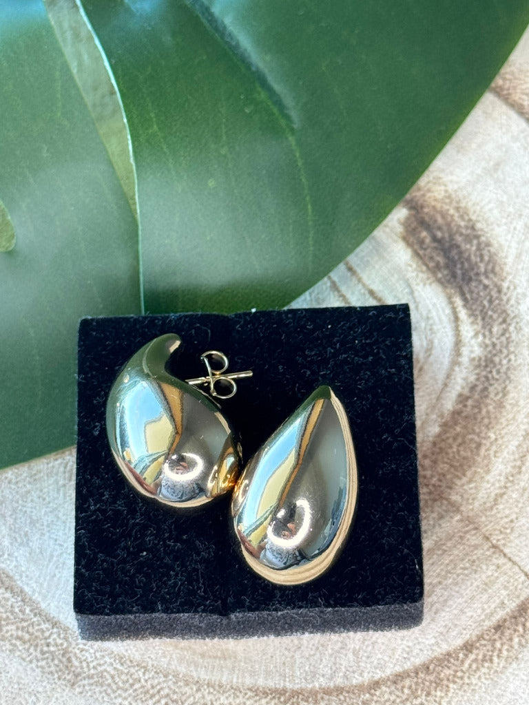 Brinco Gota Dourada - Grande