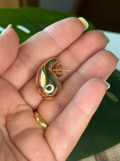 Brinco Gota Dourada - Grande