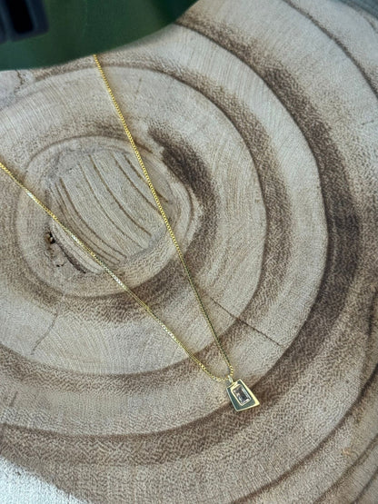 Colar ponto de luz retângulo